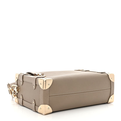 Louis Vuitton Calfskin Side Trunk MM Taupe 4 of 10