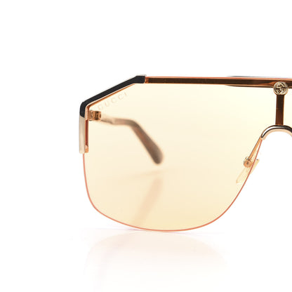 Gucci Metal Rimless Square Sunglasses GG0291S Ambar Gold 7 of 8