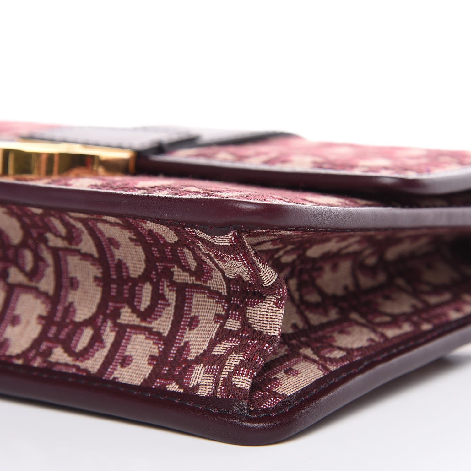 Christian Dior Oblique 30 Montaigne Flap Bag Burgundy 9 of 10