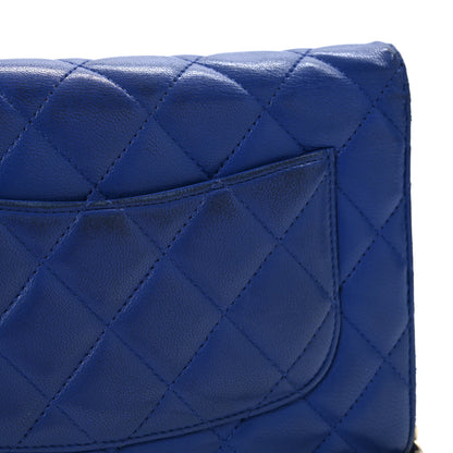Chanel Lambskin Quilted Wallet On Chain WOC  Navy Blue 16 of 17