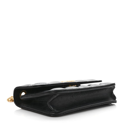 Chanel Lambskin Quilted Dynasty Flap Phone Holder With Chain Black 4 of 11