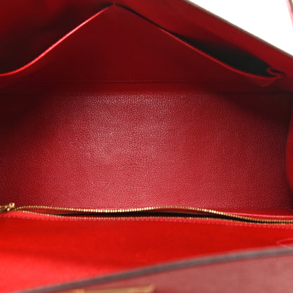 Hermes Epsom Kelly Sellier 32 Rouge Casaque 5 of 10