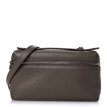 Loro Piana Grained Calfskin L19 Extra Pocket Pouch Warm Mastic 1 of 11