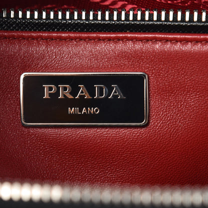 Prada Saffiano Small Galleria Double Zip Tote Black Talco 5 of 6