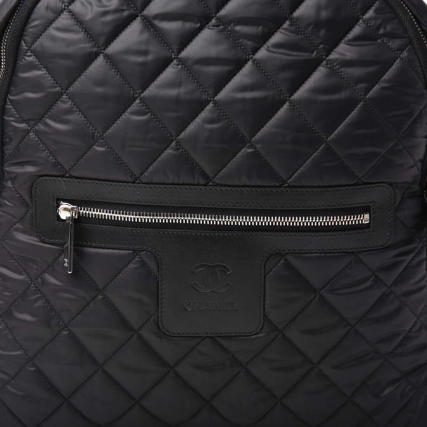 Nylon Quilted Coco Cocoon Backpack Black