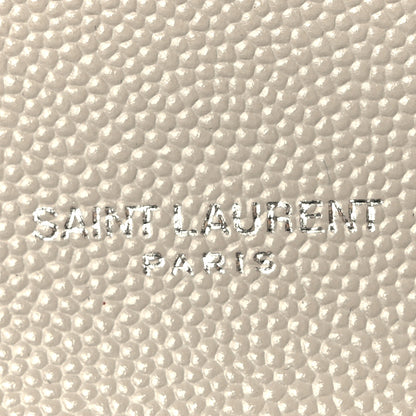 Saint Laurent Grain De Poudre Textured Mixed Matelasse Triquilt Small Monogram Satchel Granite 6 of 9