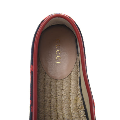 Gucci Terry Cloth GG Monogram Espadrilles 39 Blue Red 6 of 9
