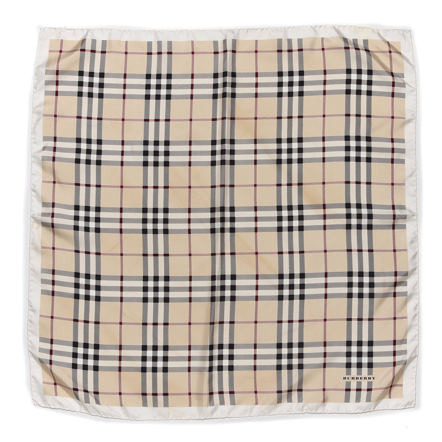 Burberry Silk House Check Scarf White 1 of 4