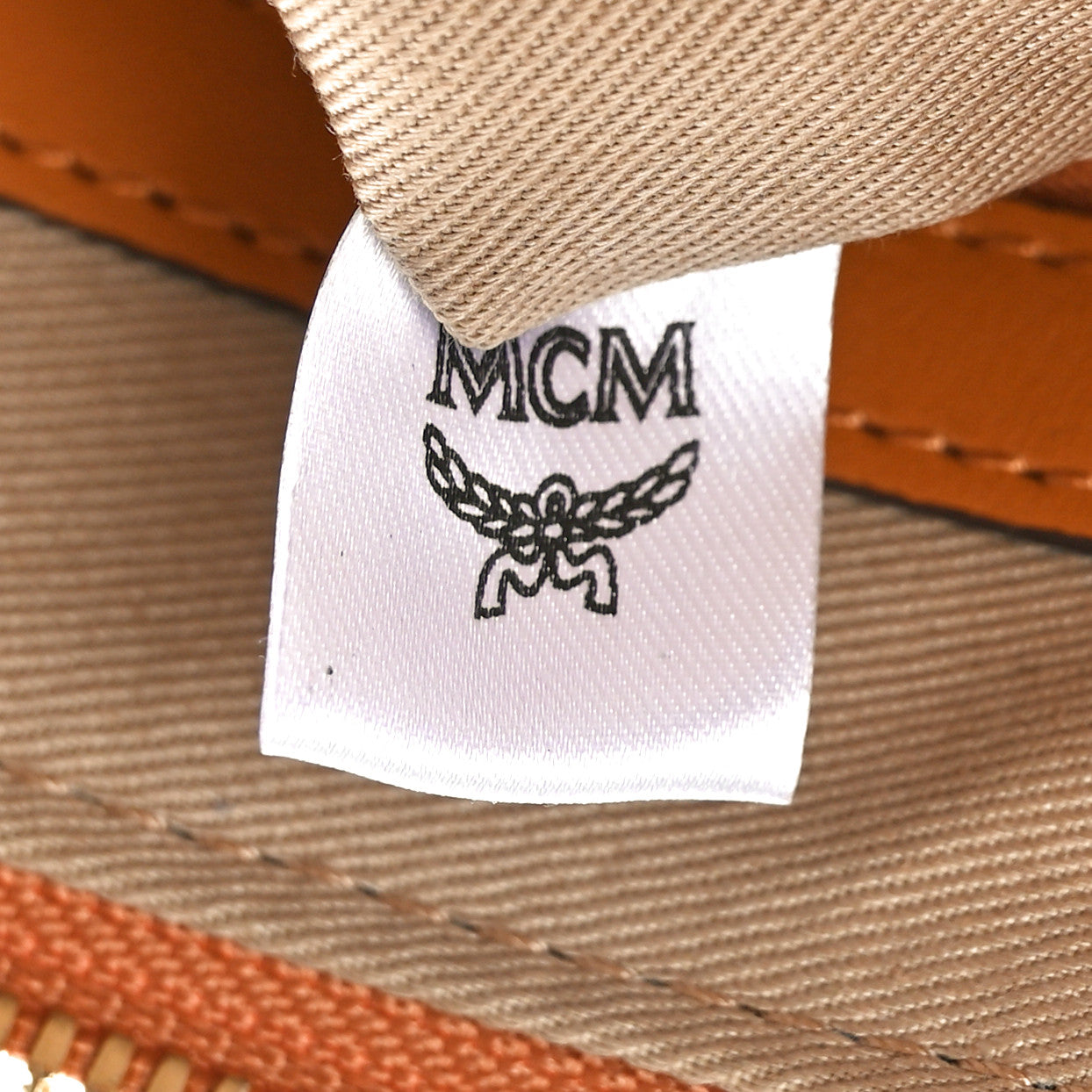 MCM Visetos Original Medium Pouch Cognac 7 of 10