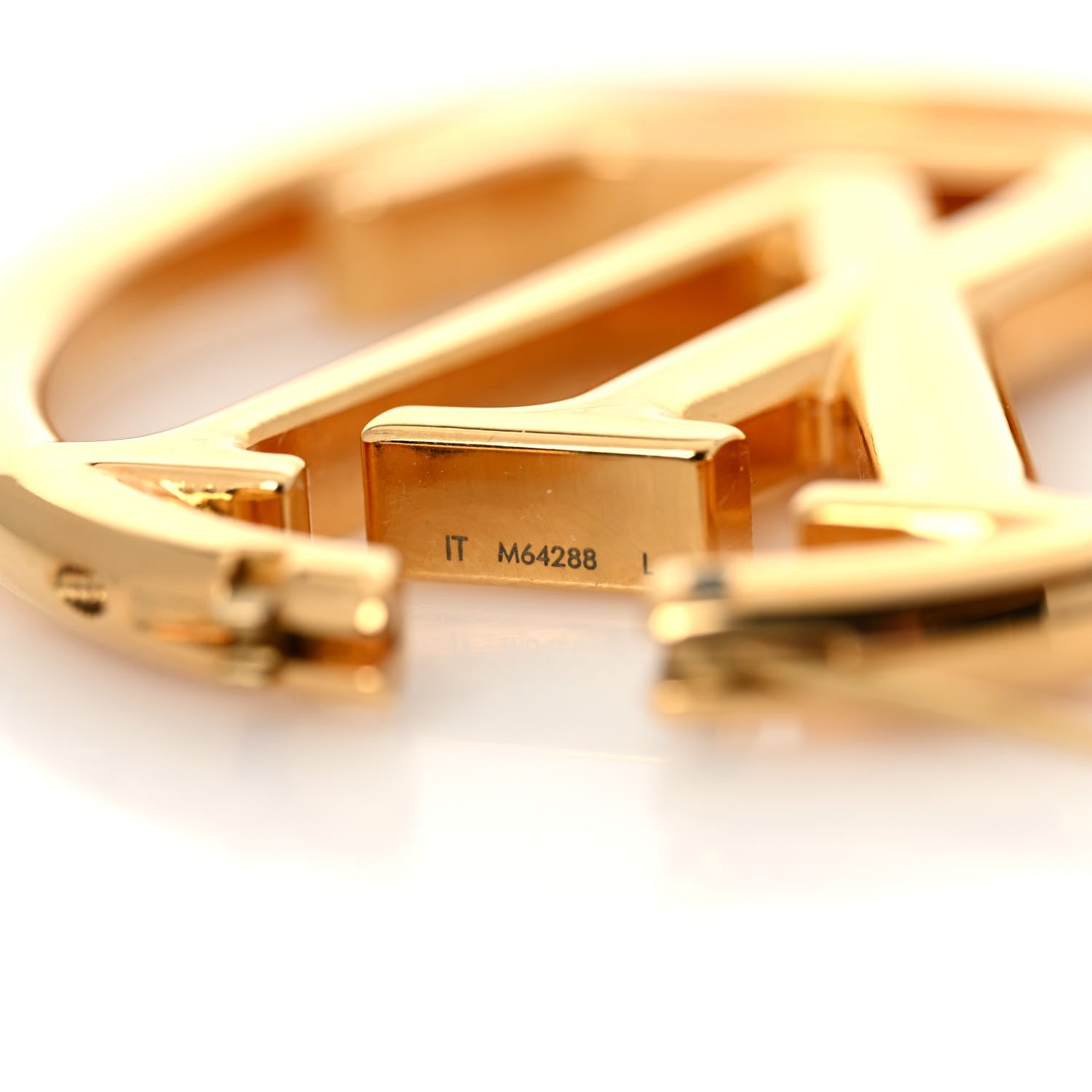 Louis Vuitton Metal Louise Hoop Earrings Gold 4 of 5