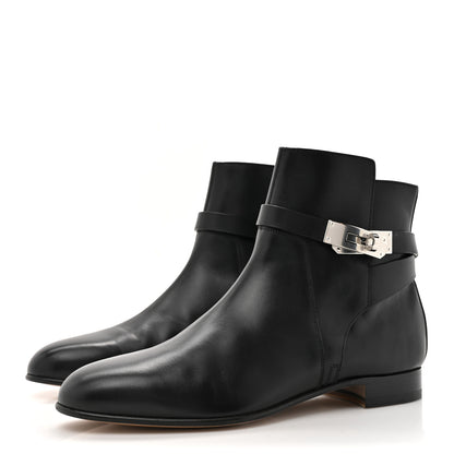 Hermes Calfskin Neo Ankle Boots 38.5 Black 4 of 13