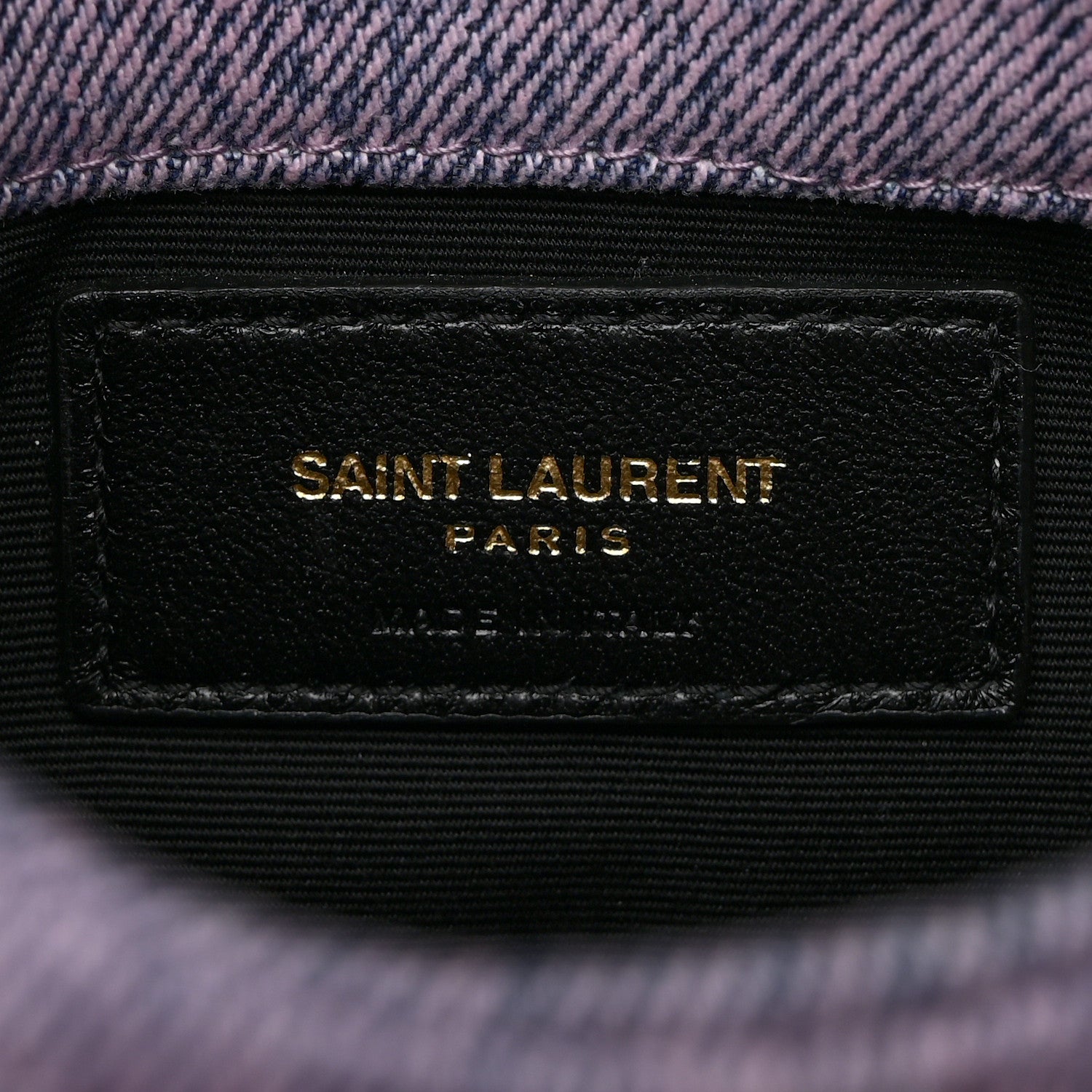 Saint Laurent Denim Quilted Loulou Puffer Monogram Pouch Clutch Bleached Lilac 7 of 8