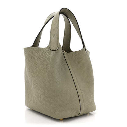 Hermes Taurillon Clemence Picotin Lock 18 PM Sauge 3 of 11
