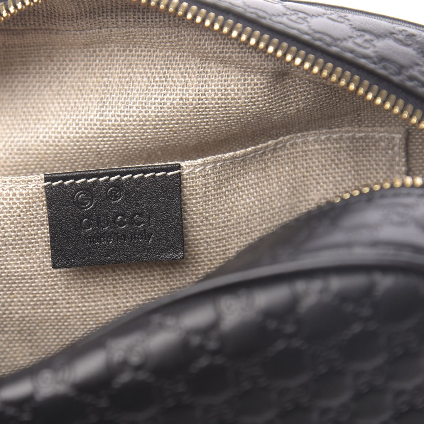 Microguccissima Mini Bree Messenger Bag Black