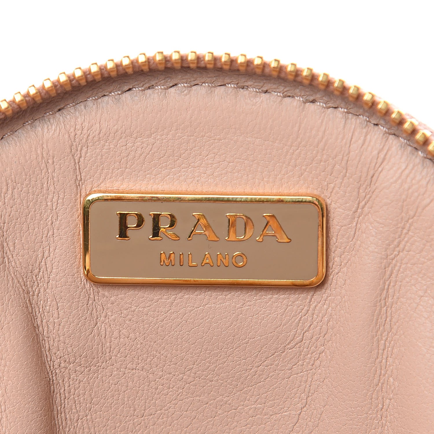 Prada Saffiano Round Coin Purse Cammeo 6 of 8