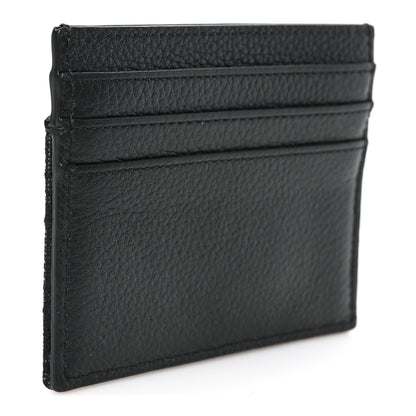 Christian Dior Oblique Grained Calfskin Marquetry Saddle Card Holder Black 3 of 8
