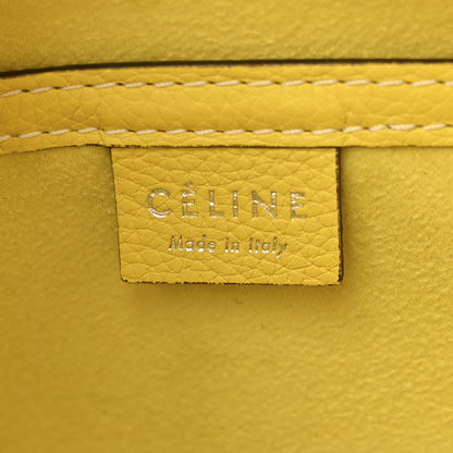 Celine Drummed Calfskin Nano Luggage Citron 6 of 15