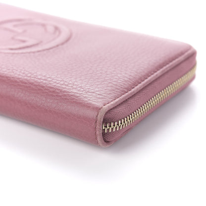Gucci Pebbled Calfskin Soho Zip Around Wallet Peonia Flower 7 of 11