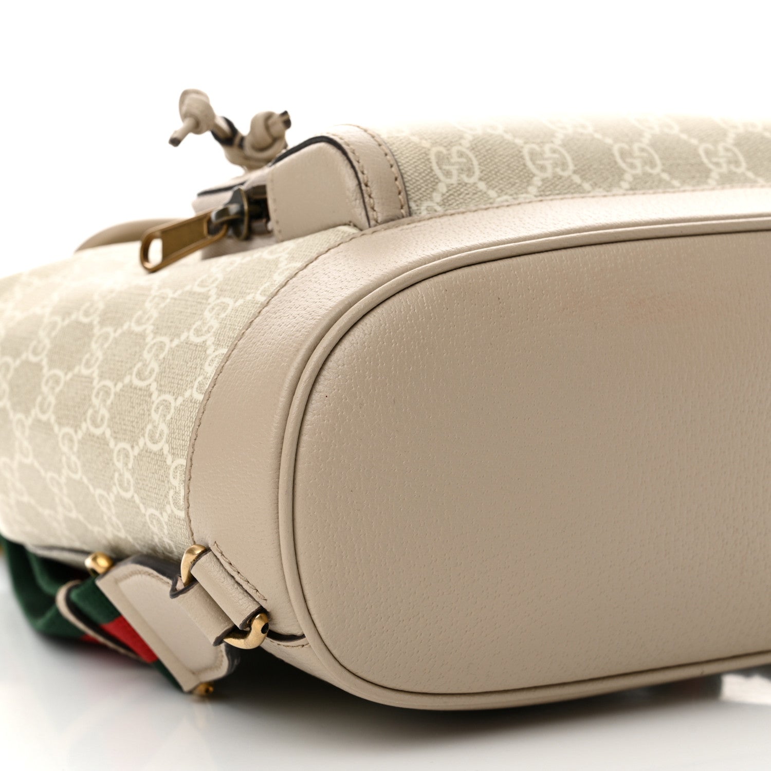 Gucci GG Supreme Monogram Azalea Calfskin Retro Interlocking G Buckle Backpack Beige Mystic White 8 of 11