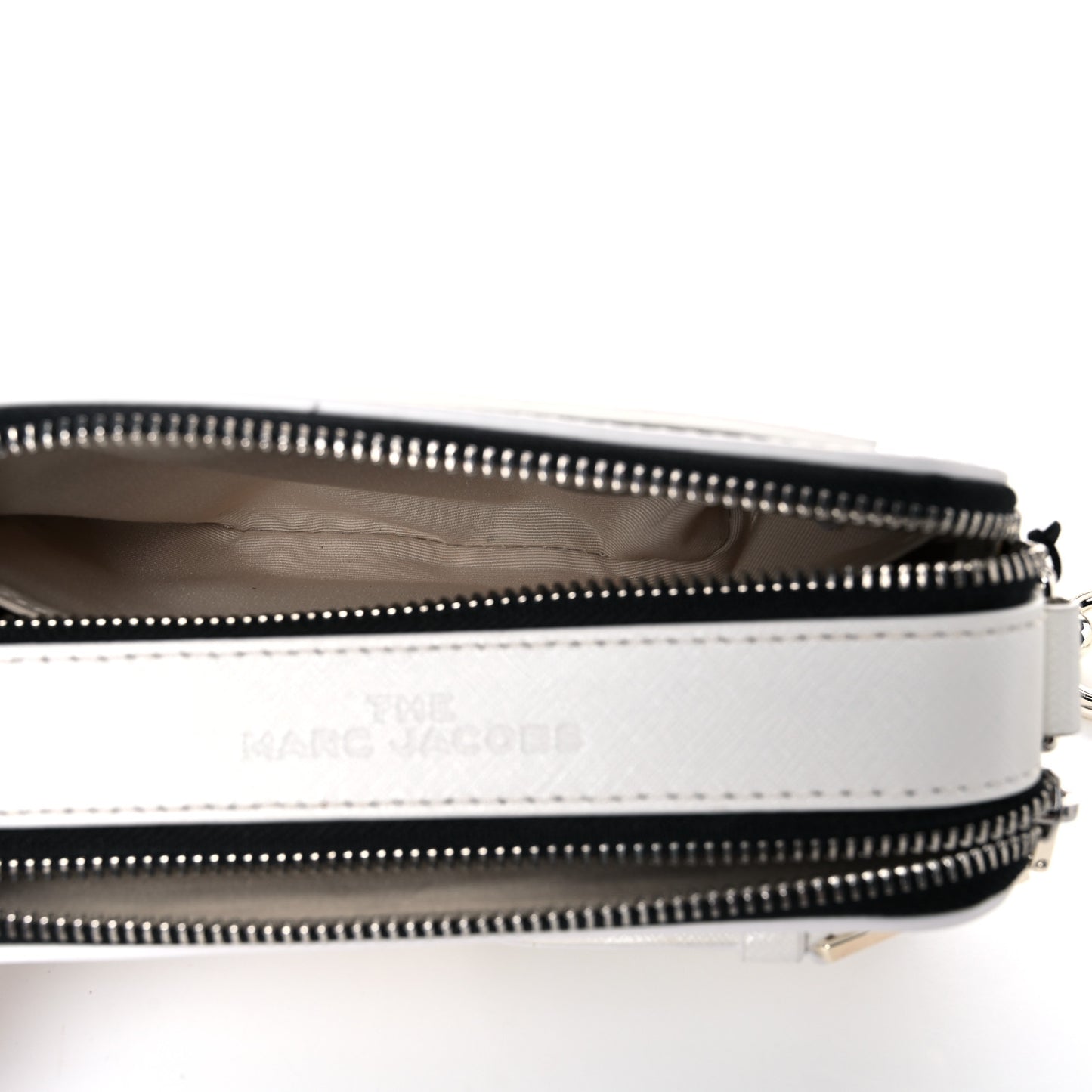 Saffiano Small Snapshot Camera Bag White