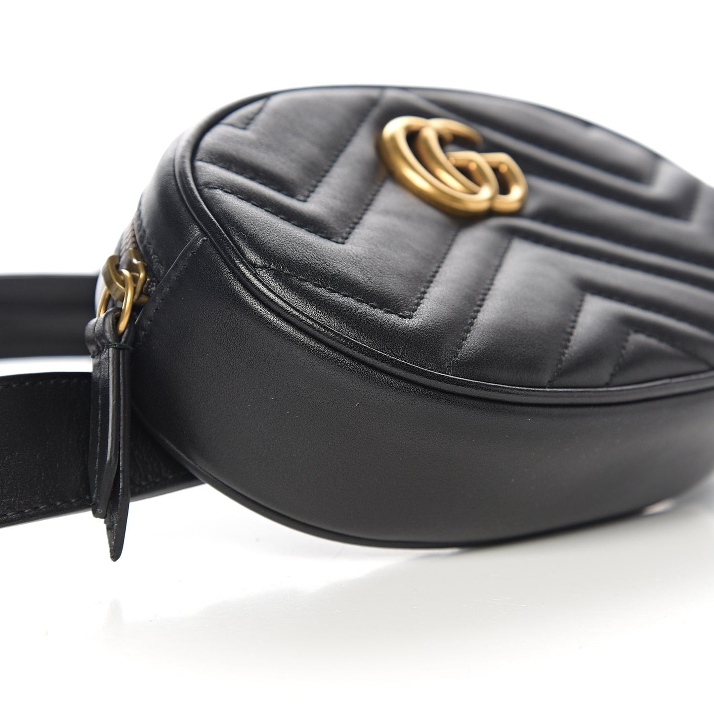 Calfskin Matelasse GG Marmont Belt Bag 85 34 Black