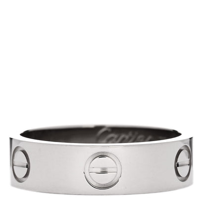 Cartier 18K White Gold 5.5mm LOVE Ring 55 7.25 1 of 4
