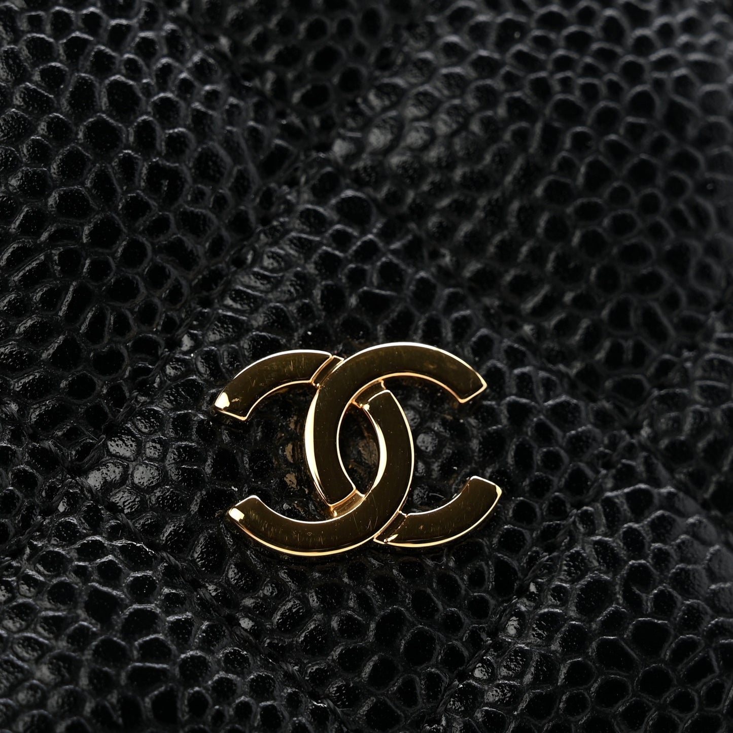 Caviar Quilted Card Holder Black