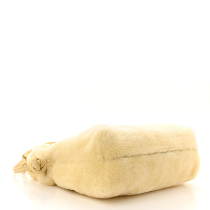 Loewe Shearling Flamenco Knot Clutch Cream 4 of 11
