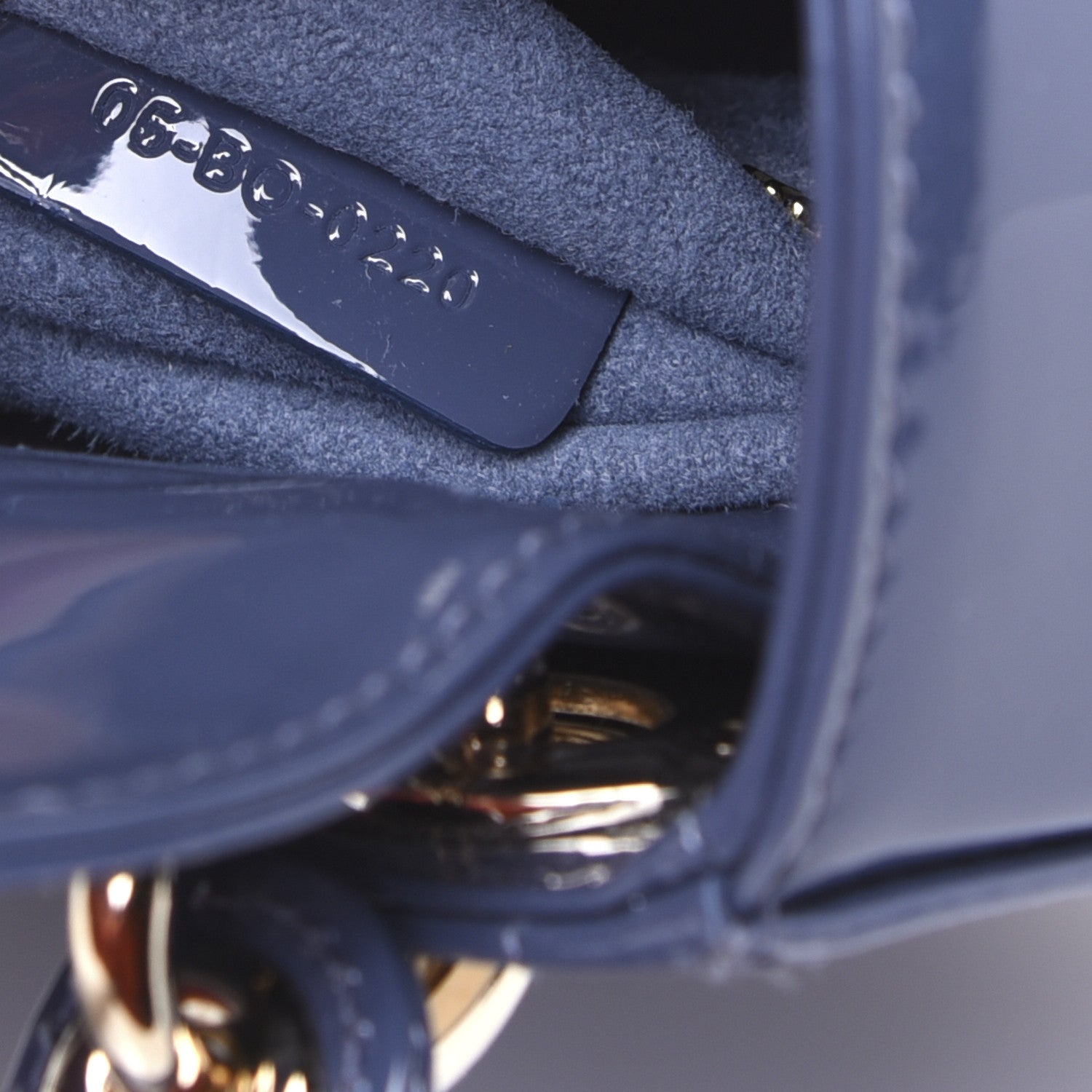 Christian Dior Patent Cannage Mini Lady Dior Denim Blue 9 of 11