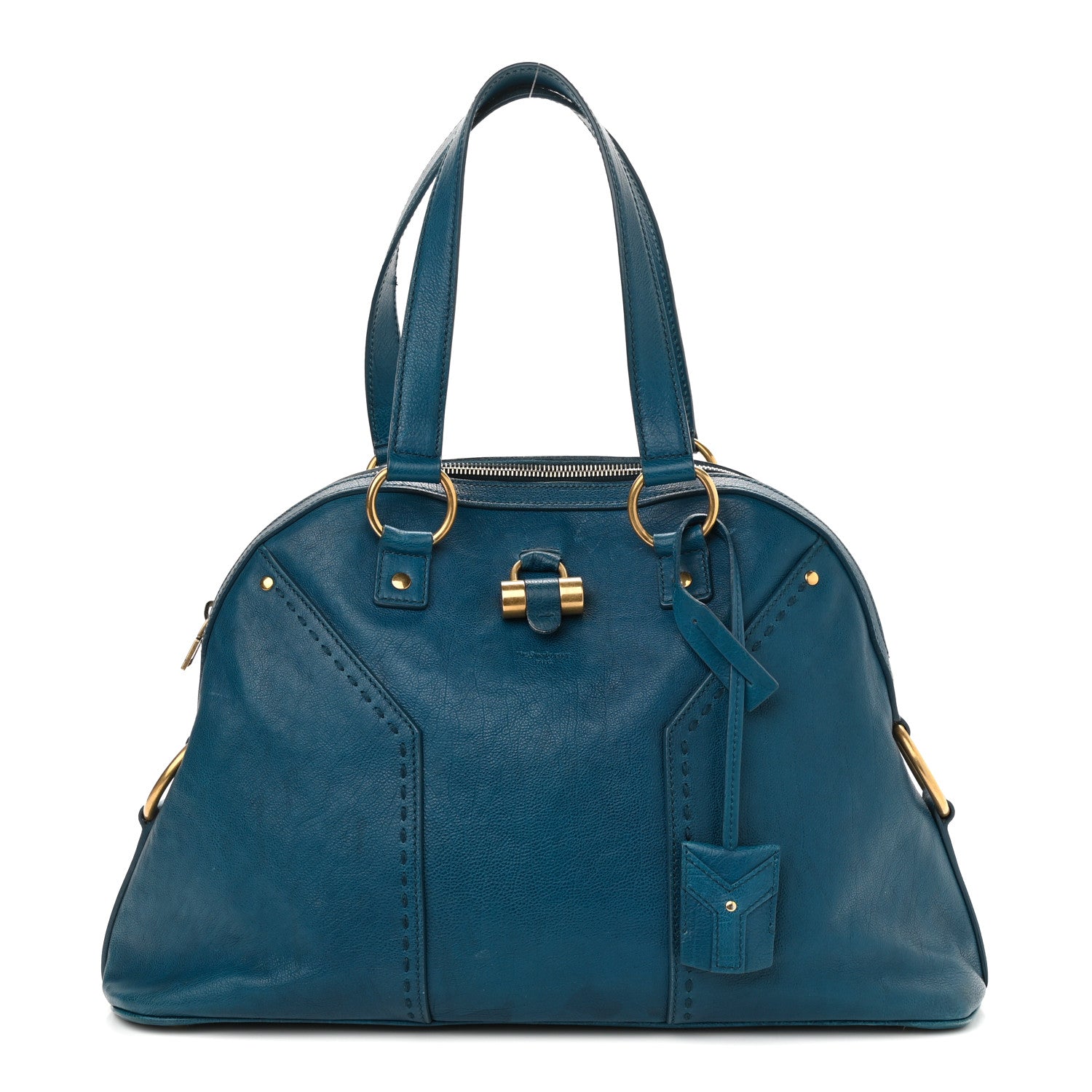 Saint Laurent Calfskin Large Muse Turquoise 1 of 15
