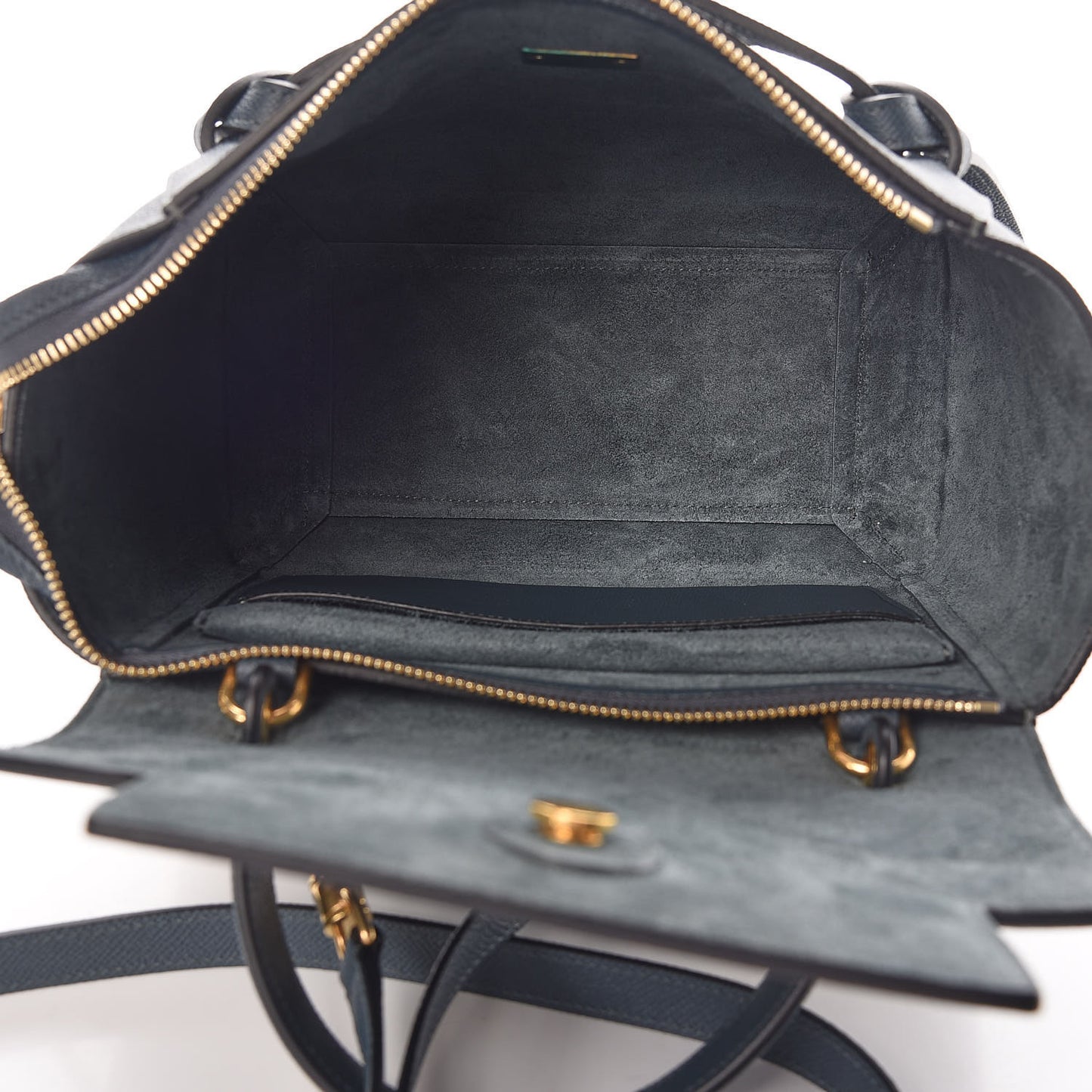 Baby Grained Calfskin Micro Belt Bag Slate