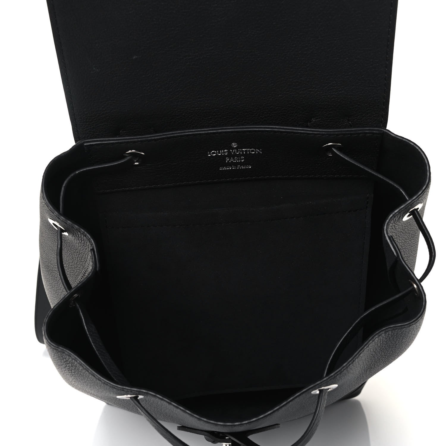 Louis Vuitton Calfskin Lockme Backpack Black 4 of 4