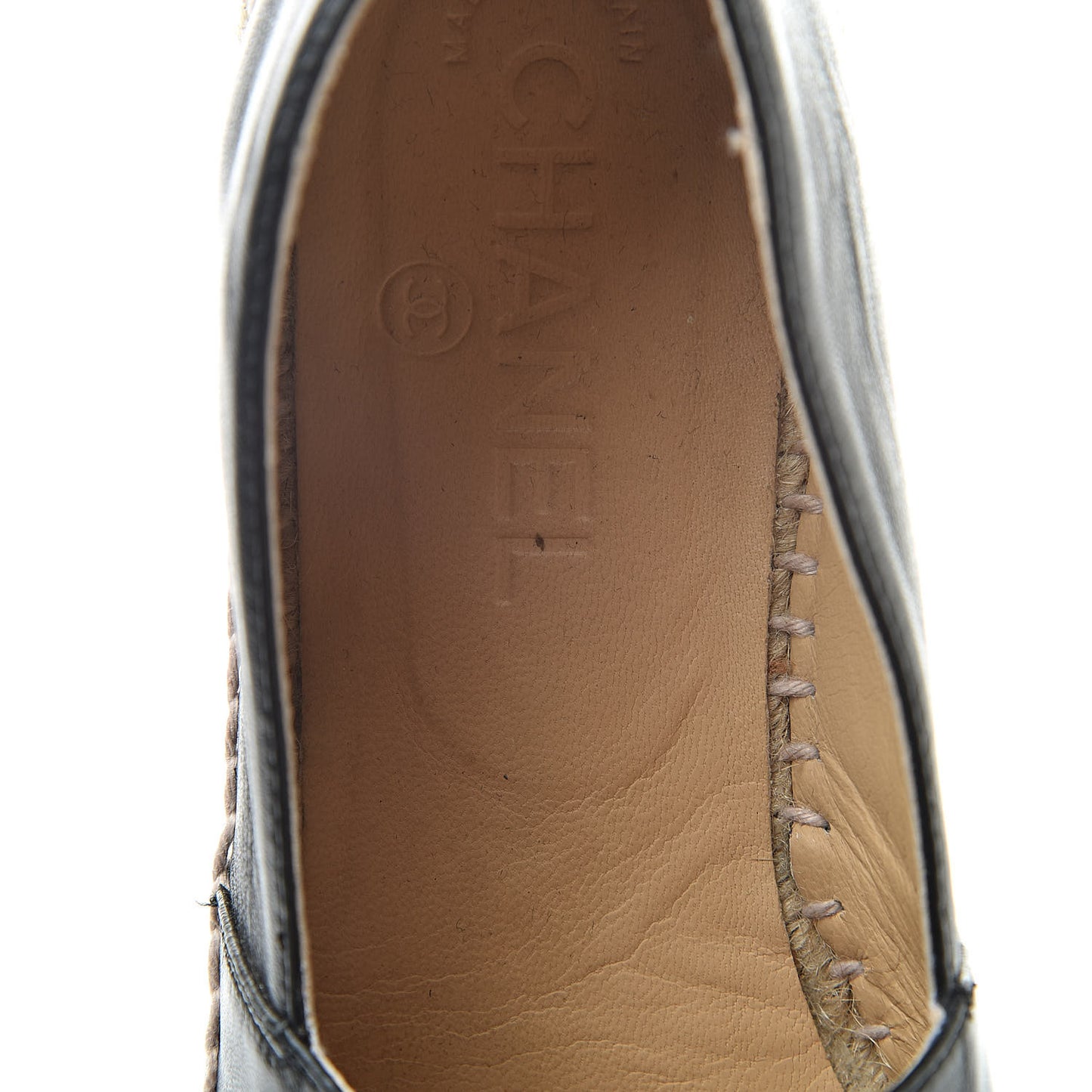 Lambskin CC Espadrilles 37 Black