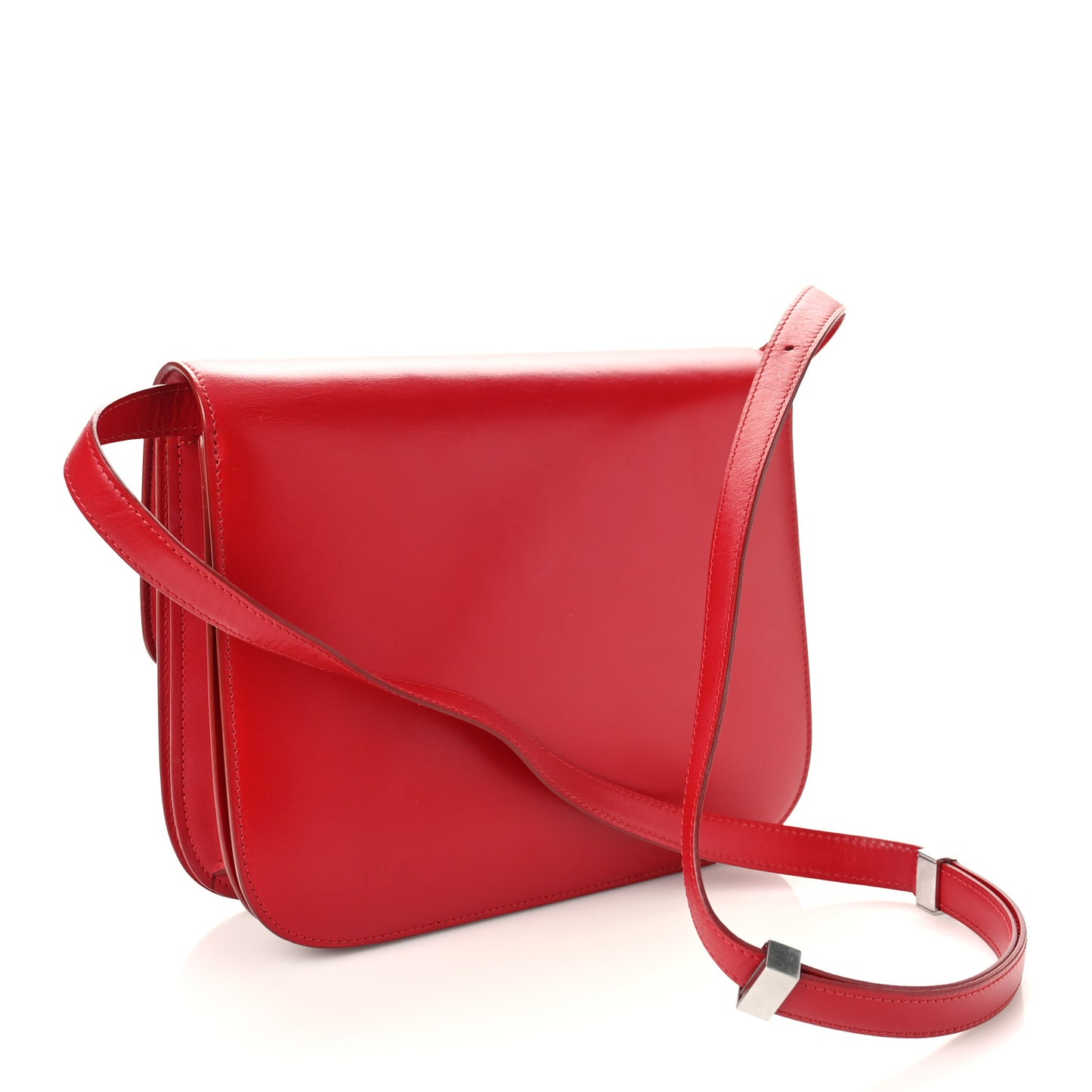 Box Calfskin Medium Classic Box Flap Bag Red