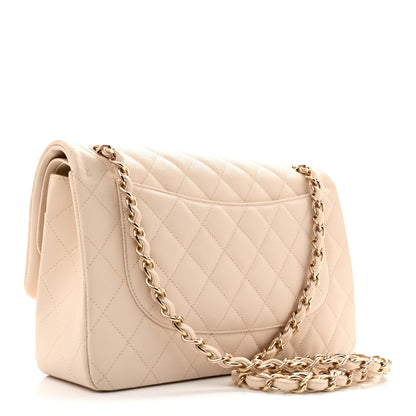 Chanel Caviar Quilted Jumbo Double Flap Light Beige 4 of 25