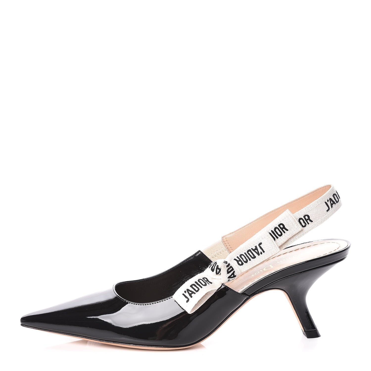 Christian Dior Patent Ribbon J'Adior Slingback 65mm Pumps 39.5 Black 1 of 11