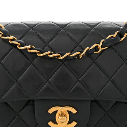Chanel Lambskin Quilted Small Double Flap Black 8 of 14