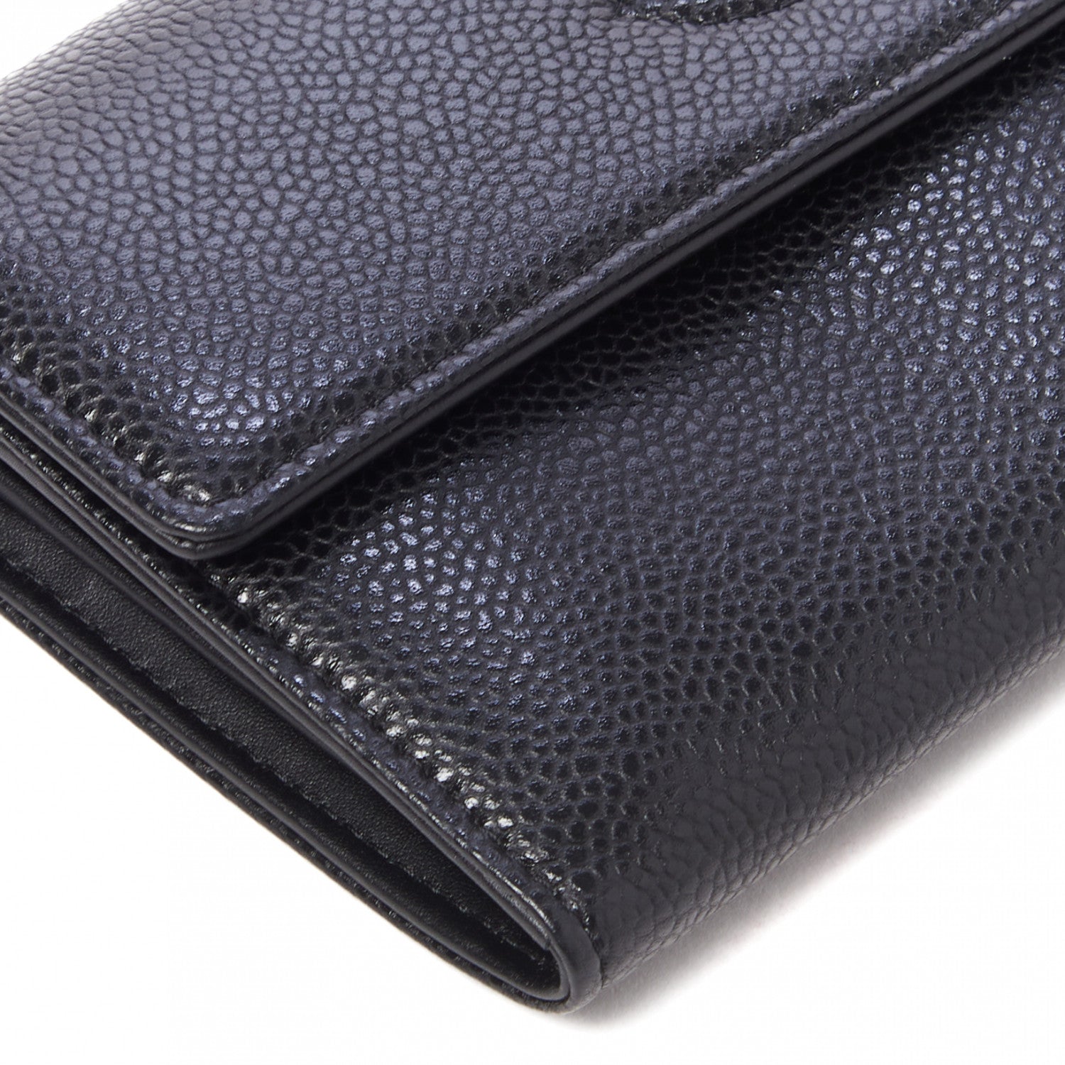 Chanel Caviar Timeless CC Large Gusset Flap Wallet Black 8 of 9