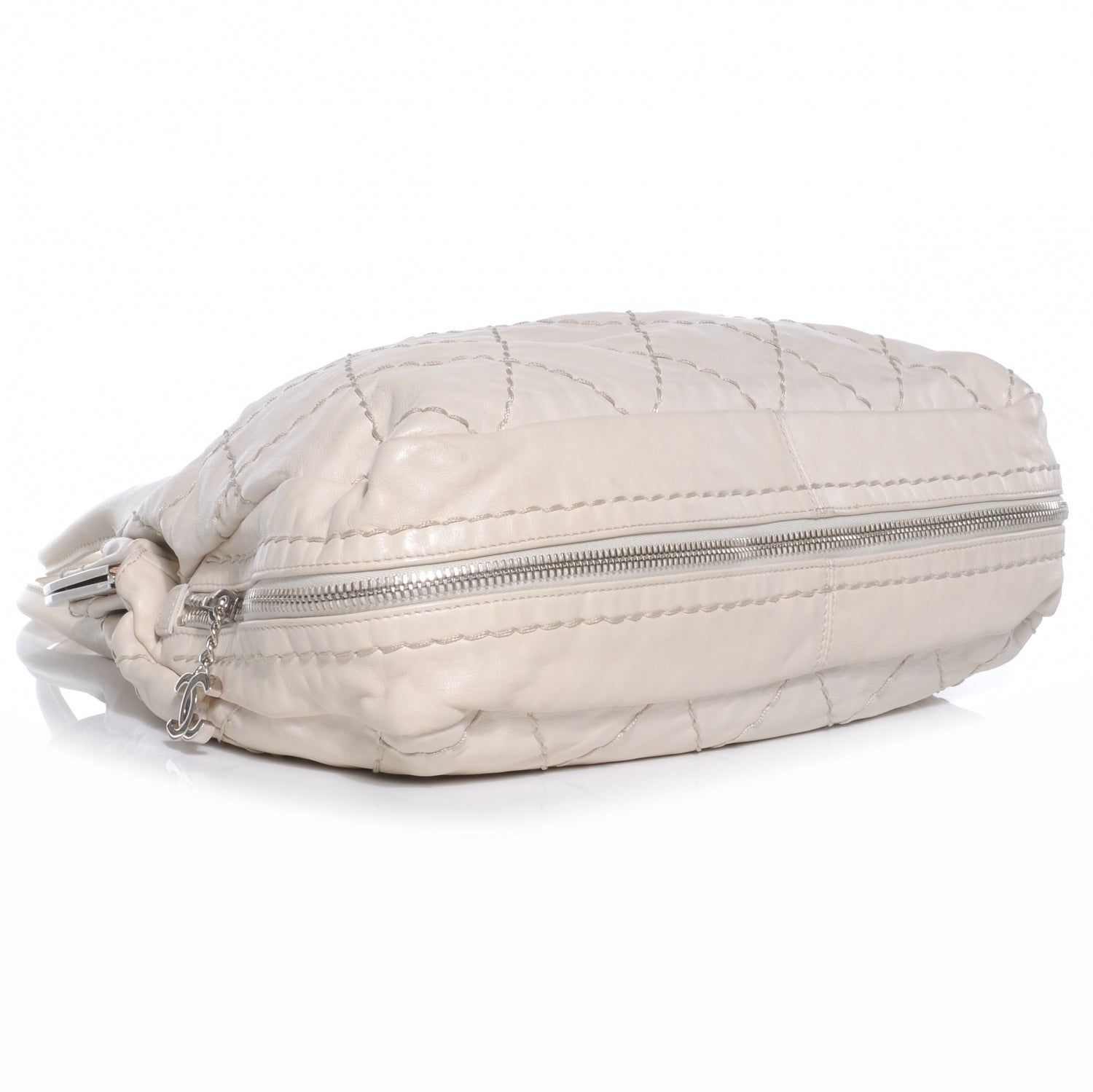 Chanel Calfskin Stitched Expandable Frame Bag White 4 of 7