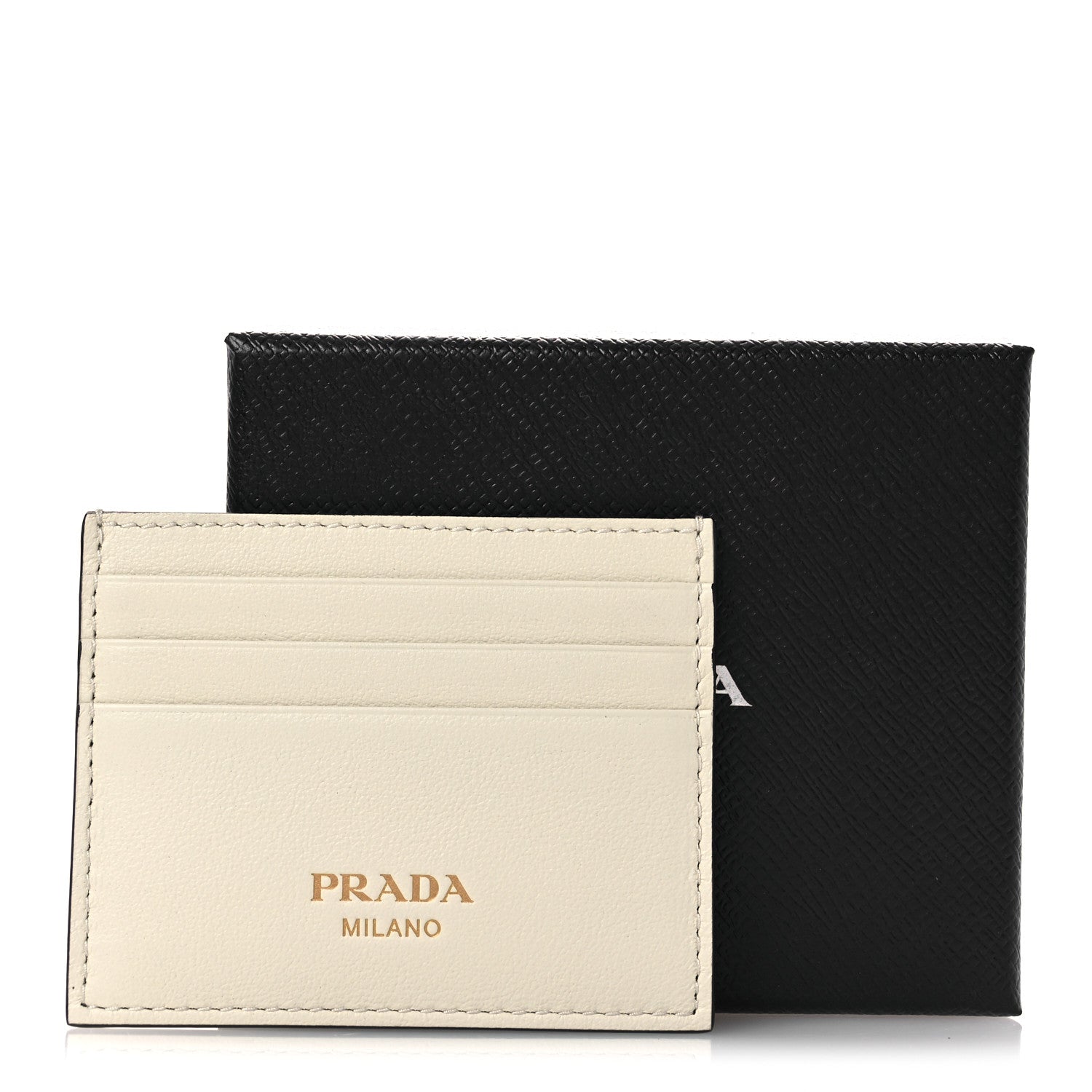 Prada Soft Grain Card Holder White 8 of 8