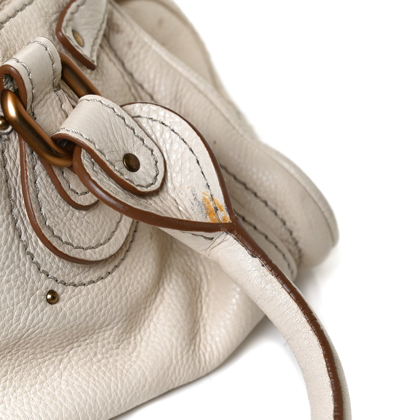 Calfskin Medium Paddington Satchel Ivory