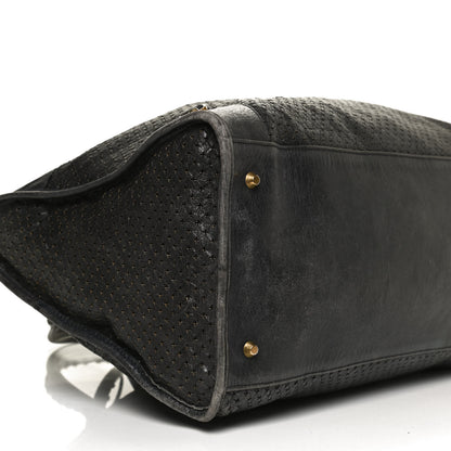 Balenciaga Agneau Laser Cut Cross Classic Gold Hardware Work Grey 8 of 13
