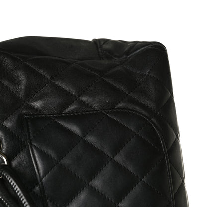 Chanel Calfskin Quilted Large Cambon Bowler Black White 17 of 17