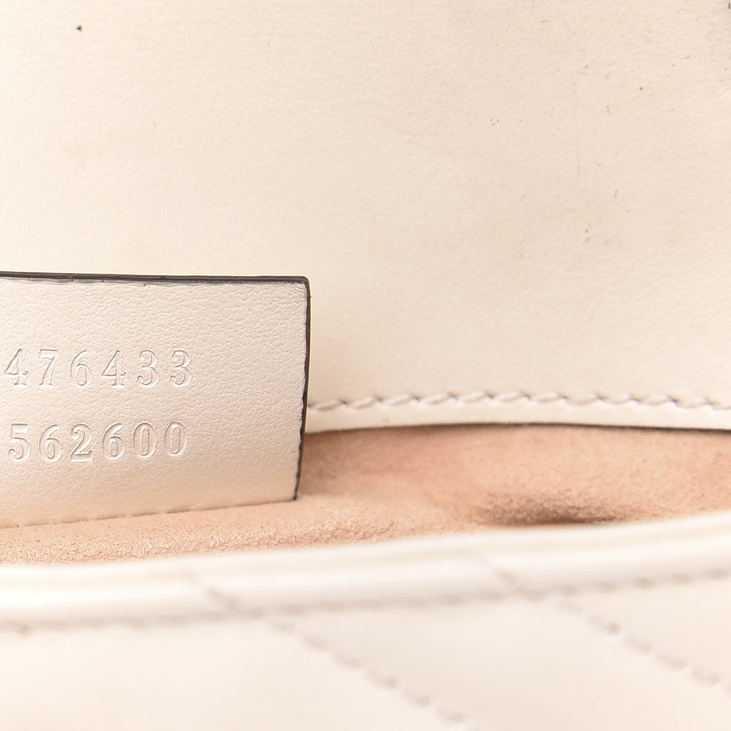 Gucci Calfskin Matelasse Super Mini GG Marmont Shoulder Bag White 7 of 12