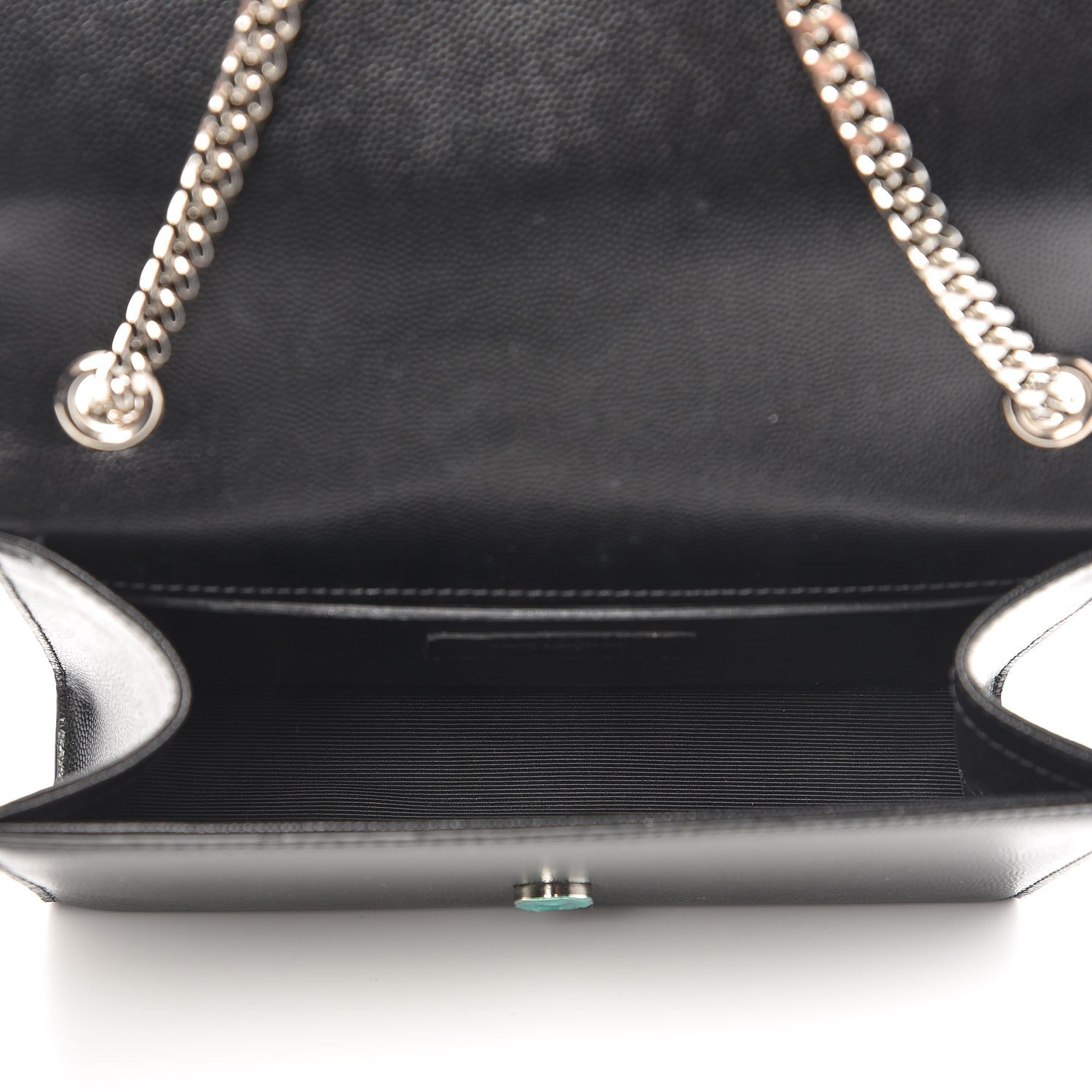 Saint Laurent Grain De Poudre Small Monogram Kate Satchel Black 5 of 7