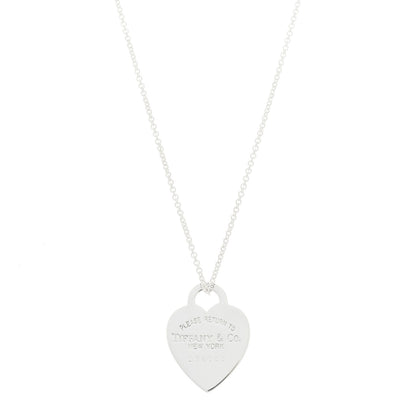 Tiffany Sterling Silver Return to Tiffany Heart Pendant Necklace 1 of 5