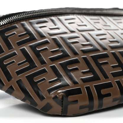 Fendi Vitello Century Bi-Color FF 1974 Embossed Belt Bag Maya Black 9 of 10