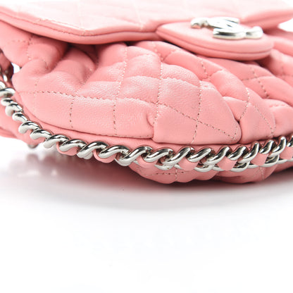 Chanel Washed Lambskin Quilted Mini Chain Around Messenger Pink 9 of 11