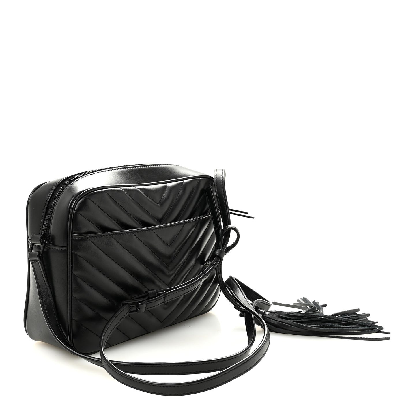 Calfskin Matelasse Monogram Monochrome Lou Camera Bag Black