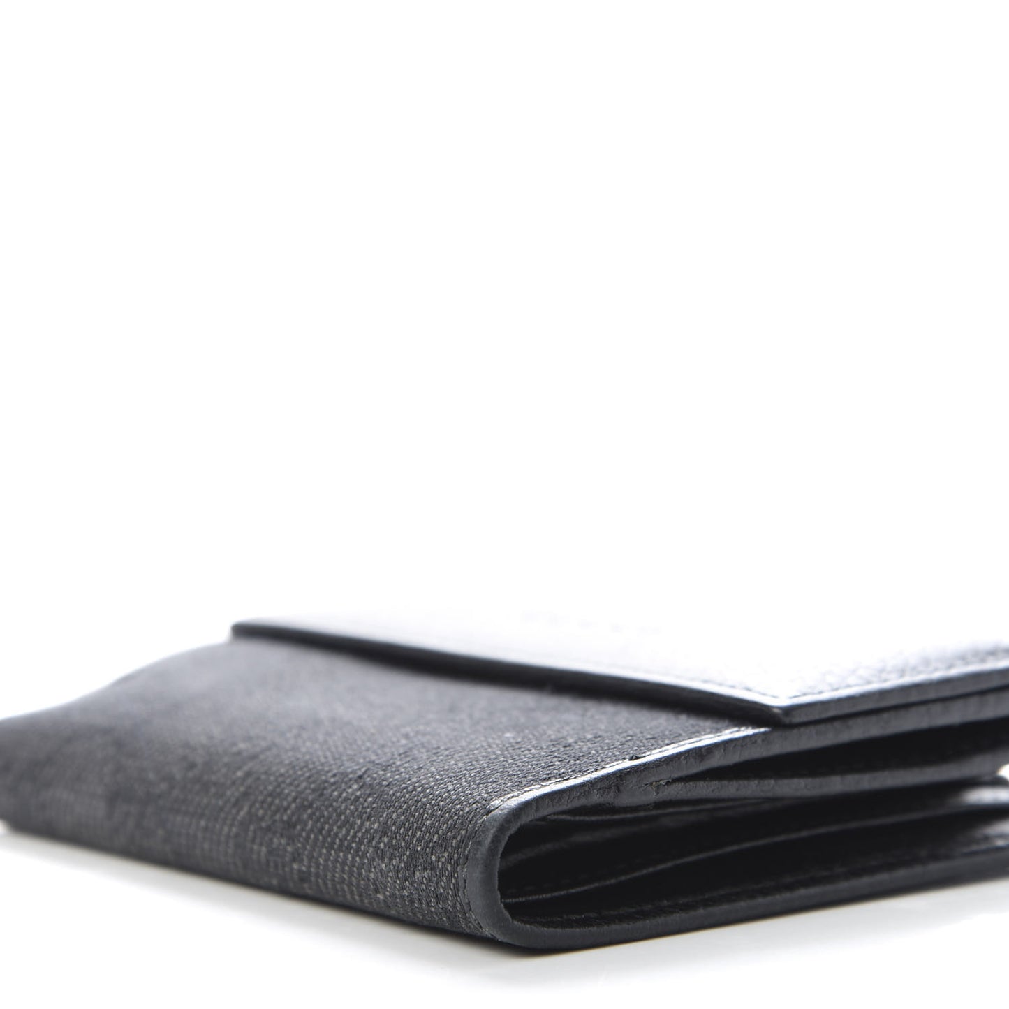 Calfskin Denim Monogram French Flap Wallet